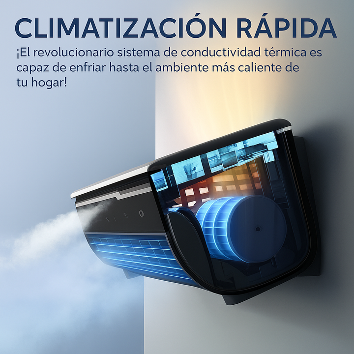 Mini Aire Acondicionado ClimaGo™.  ¡Di Adiós al Calor Intenso y Disfruta de Aire Frío al Instante con Ahorro de Energía!